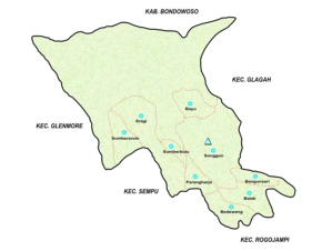Peta kecamatan Songgon